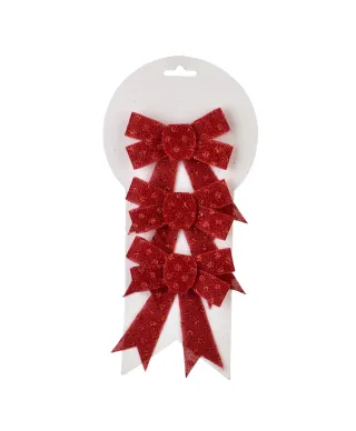 SANTA LILA Komplet 3 Kokardek 9,5x12cm