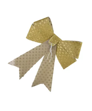 SANTA LILA Komplet 3 Kokardek 9,5x12cm złote