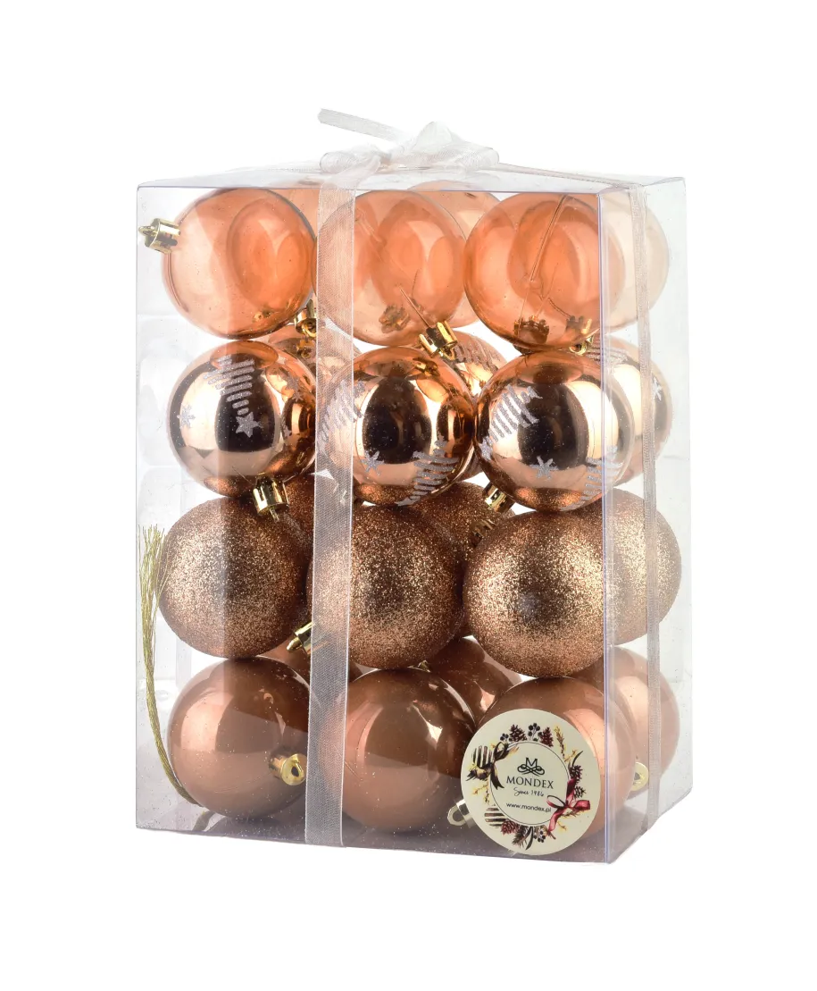 SANTA LILA Komplet 24 bombek 5,5cm