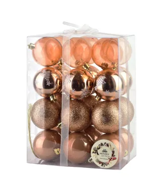 SANTA LILA Komplet 24 bombek 5,5cm