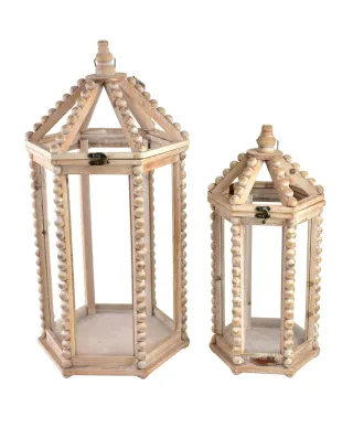 LOKKE Komplet 2 Latarni XL 32x27,5x65cm L 23x19,5x49cm