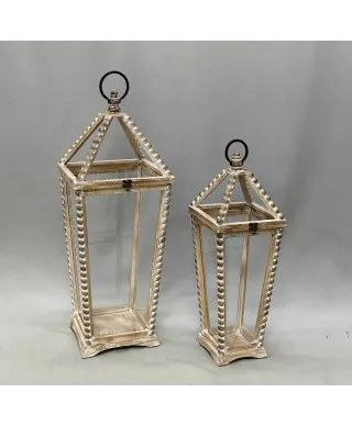 LOKKE Komplet 2 Latarni XL:29,5x29,5x76,5cm L:22x22x59,5cm