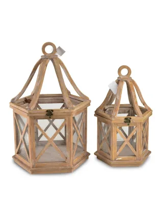 LOKKE Komplet 2 Latarni XL:34x30x52cm L:25,5x22x42cm