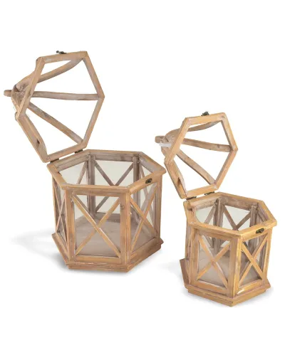 LOKKE Komplet 2 Latarni XL:34x30x52cm L:25,5x22x42cm