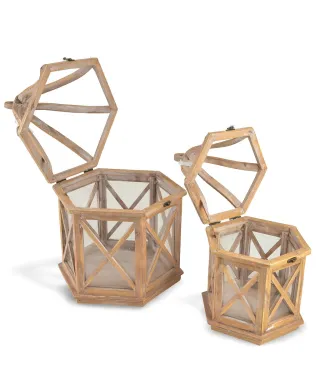 LOKKE Komplet 2 Latarni XL:34x30x52cm L:25,5x22x42cm