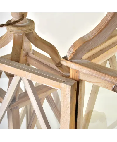 LOKKE Komplet 2 Latarni XL:26,5x26,5x70cm L:19x19x50cm