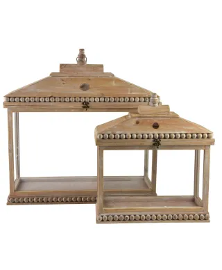 LOKKE Komplet 2 latarni62x22x63,5/42x16,5x47cm