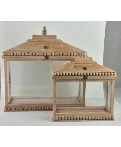 LOKKE Komplet 2 latarni62x22x63,5/42x16,5x47cm