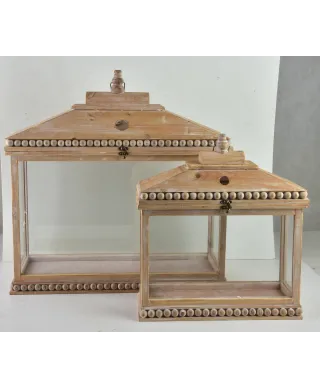 LOKKE Komplet 2 latarni62x22x63,5/42x16,5x47cm