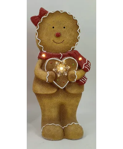 SANTA LILA Figura LED 19,5x13,5x43,5cm CIASTEK