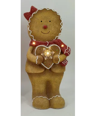 SANTA LILA Figura LED 19,5x13,5x43,5cm CIASTEK