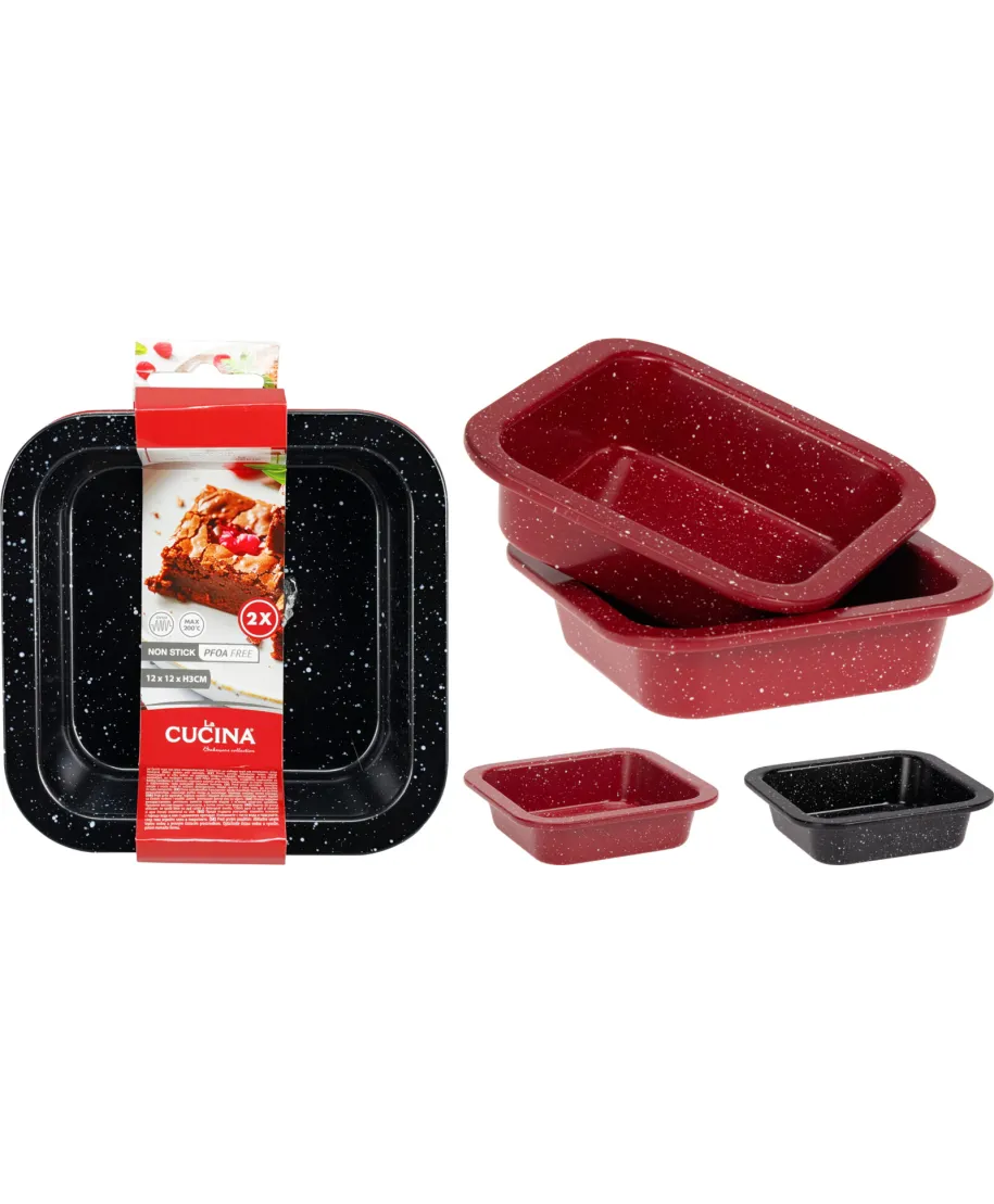 BLACHA DO PIECZENIA 12X12CM KPL2