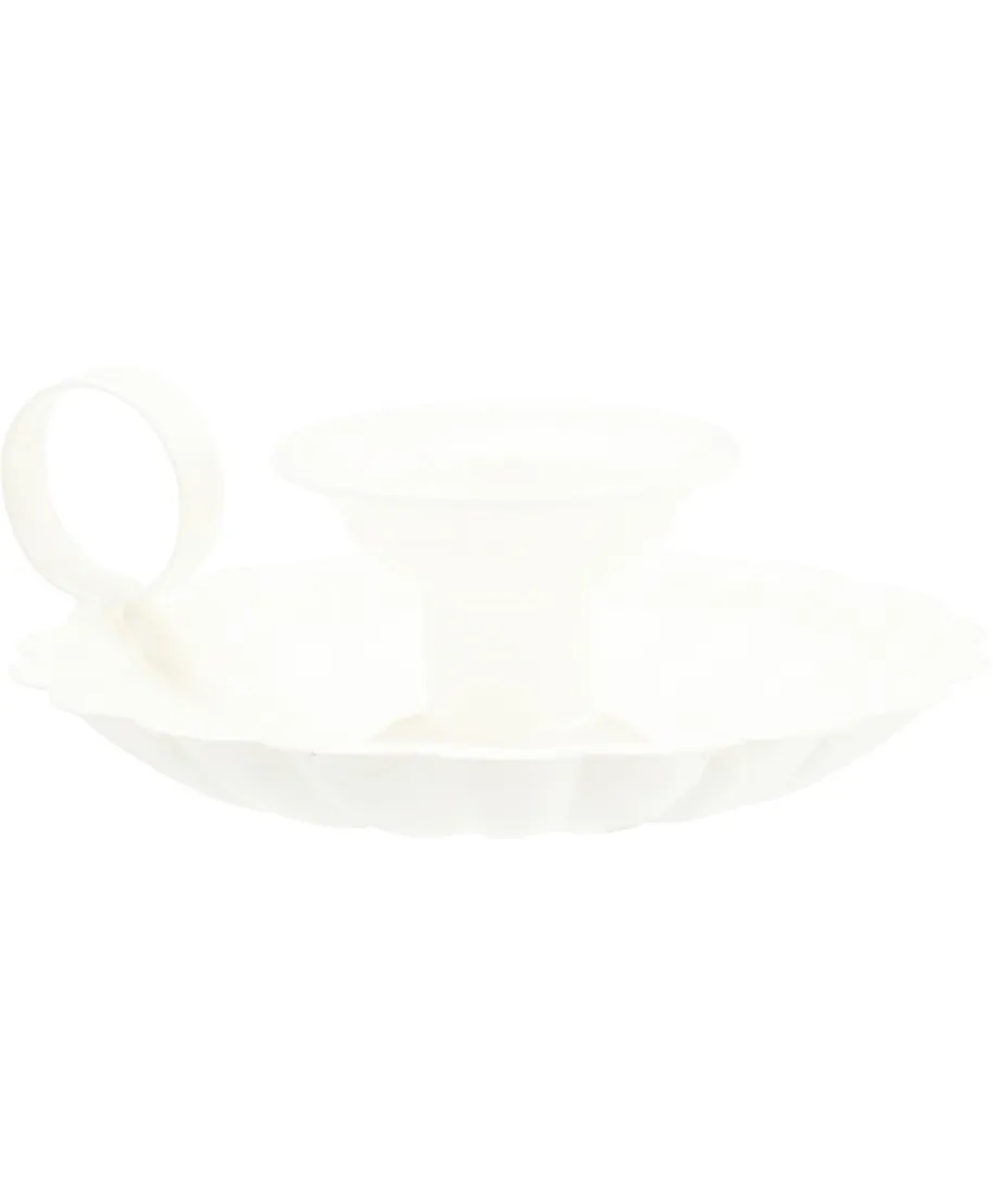 ŚWIECZNIK EMALIOWANY BIAŁY 45MM