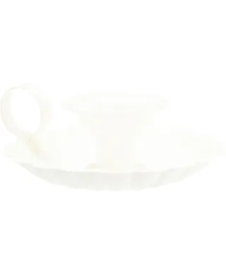 ŚWIECZNIK EMALIOWANY BIAŁY 45MM