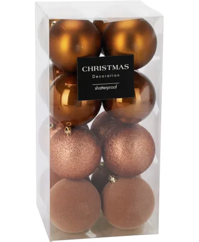 BOMBKA  8CM ZESTAW 16 BRĄZOWY