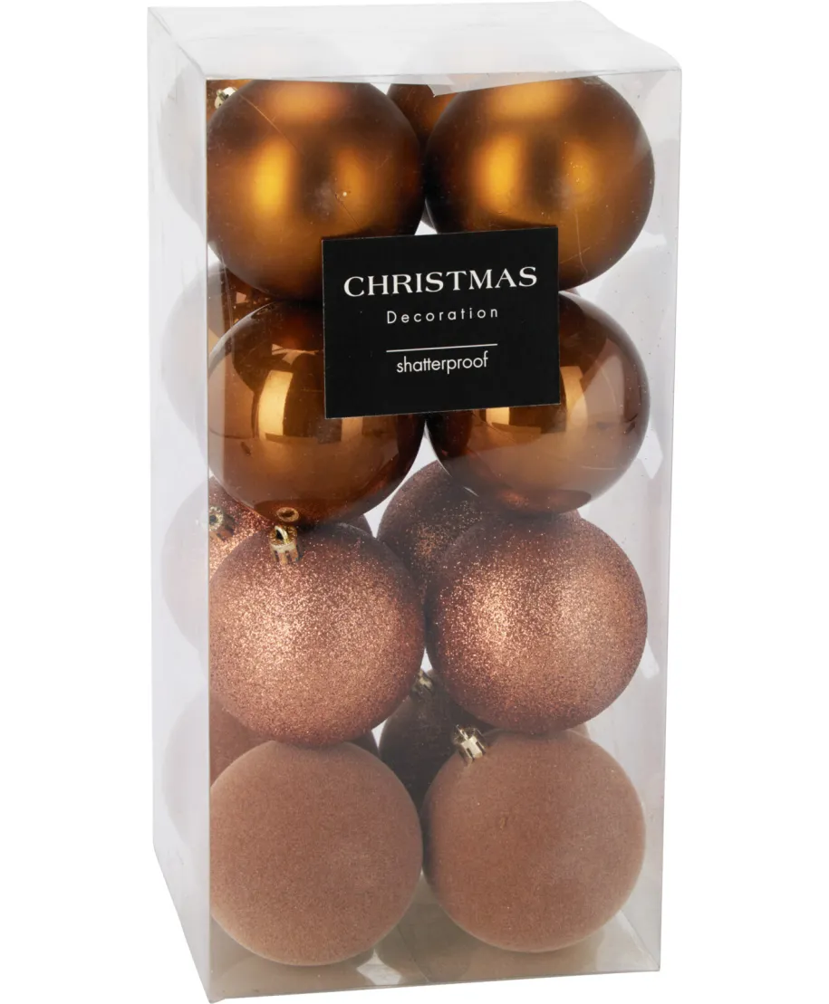 BOMBKA  8CM ZESTAW 16 BRĄZOWY