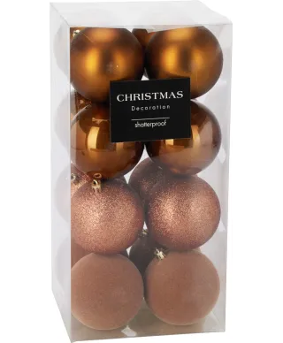 BOMBKA  8CM ZESTAW 16 BRĄZOWY