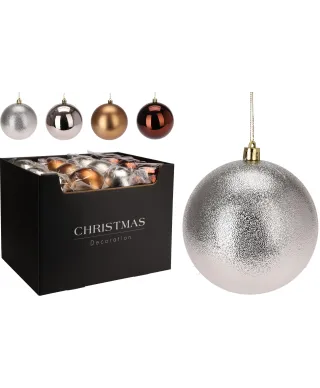 BOMBKA ŚWIĄTECZNA 10CM BURSZTYNOWA 4 RODZAJE