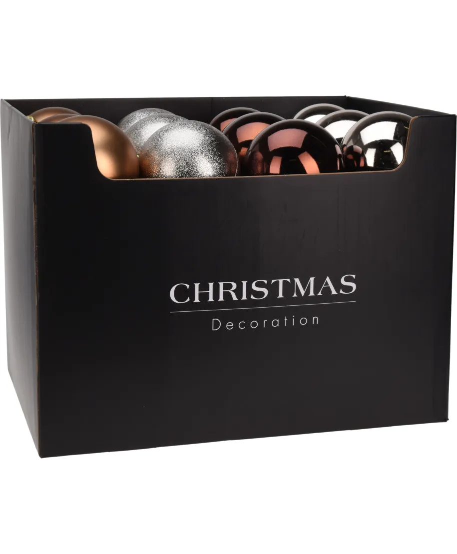 BOMBKA ŚWIĄTECZNA 12CM BURSZTYNOWA