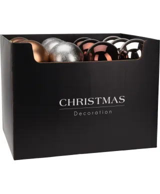 BOMBKA ŚWIĄTECZNA 12CM BURSZTYNOWA