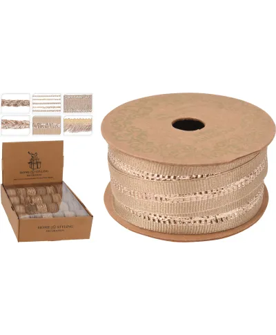 WSTĄŻKA 3,5CMX3M RÓŻOWE ZŁOTO 6 RODZAJE