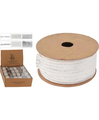 WSTĄŻKA 3,5CMX3M SREBRNA 6 RODZAJE