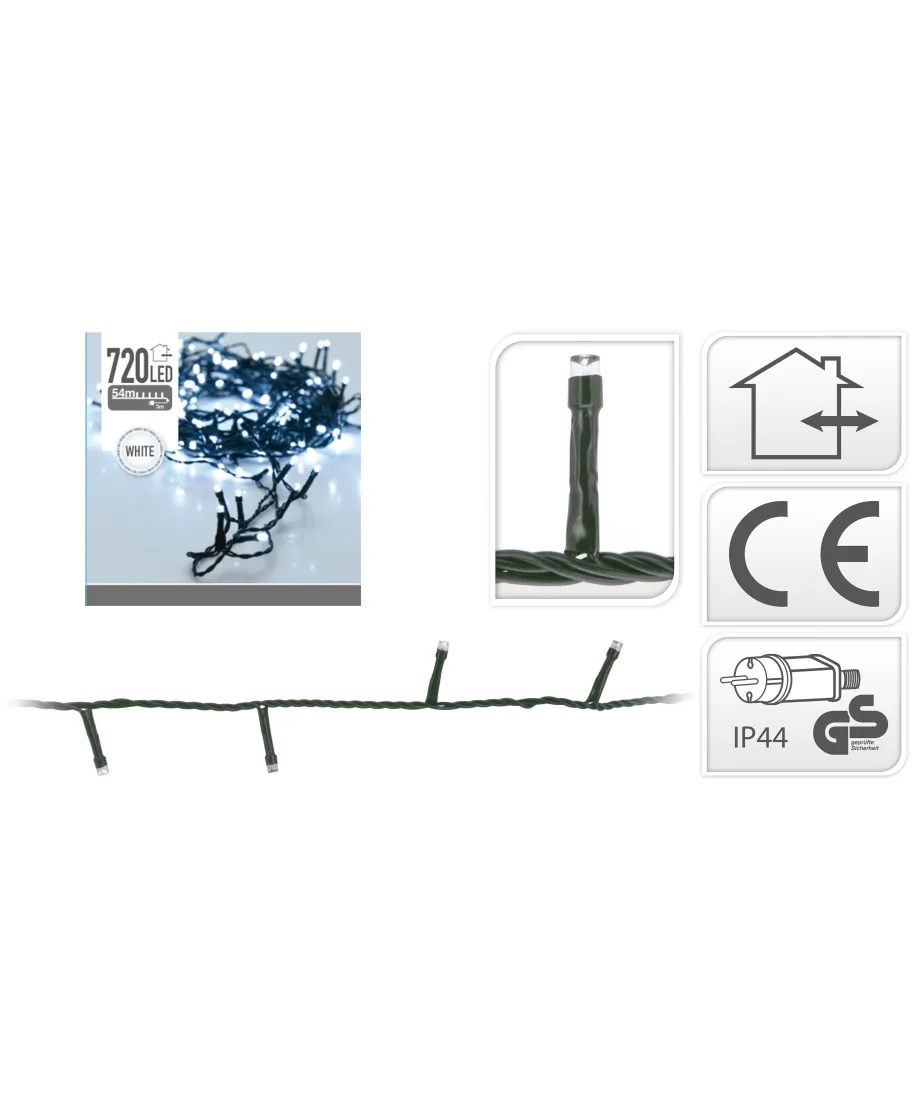 ŁAŃCUCH LED 720 BIAŁY WW ZEWNĘTRZNE