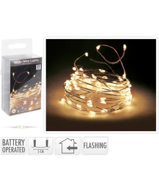 ŁAŃCUCH LED 20L DO WEWNĄTRZ FLASH NA BATERIE