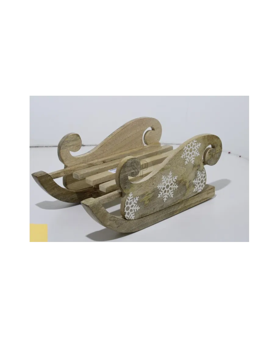 SANKI 32CM DEKORACYJNE DREWNO MANGO