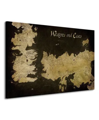 Obraz do salonu - Game of Thrones (Westeros and Essos Antique Map)