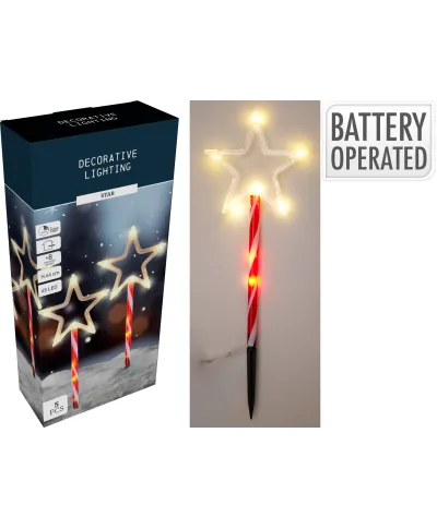 OZDOBA ZEWNĘTRZNA LED 45L 5SZTUK NA BATERIE