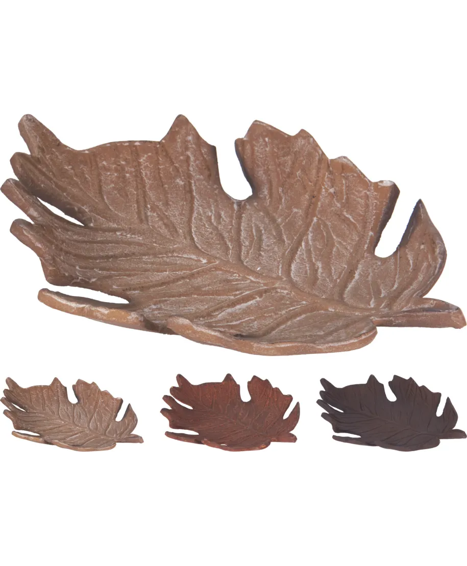 TALERZ DEKORACYJNY LIŚĆ 24X19CM 3 RODZAJ