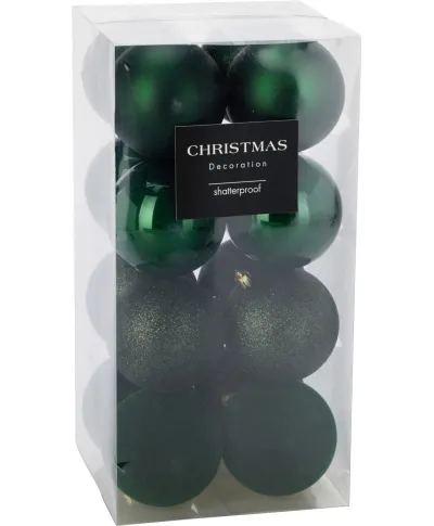 KOMPLET 16 BOMBEK 8CM ZIELONE