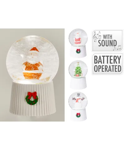 KULA SZKLANA OZDOBNA 15CM NA BATERIE