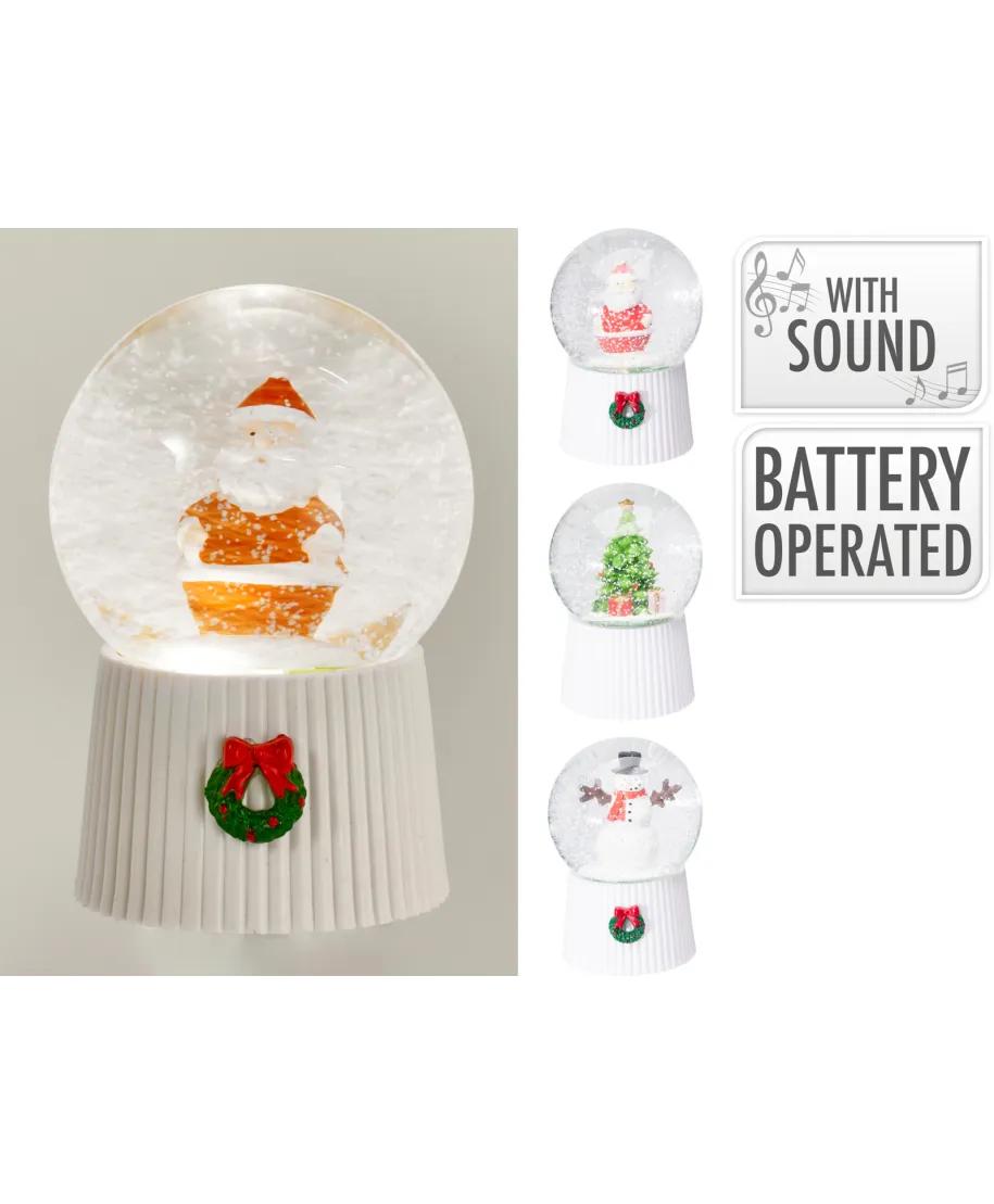 KULA SZKLANA OZDOBNA 15CM NA BATERIE