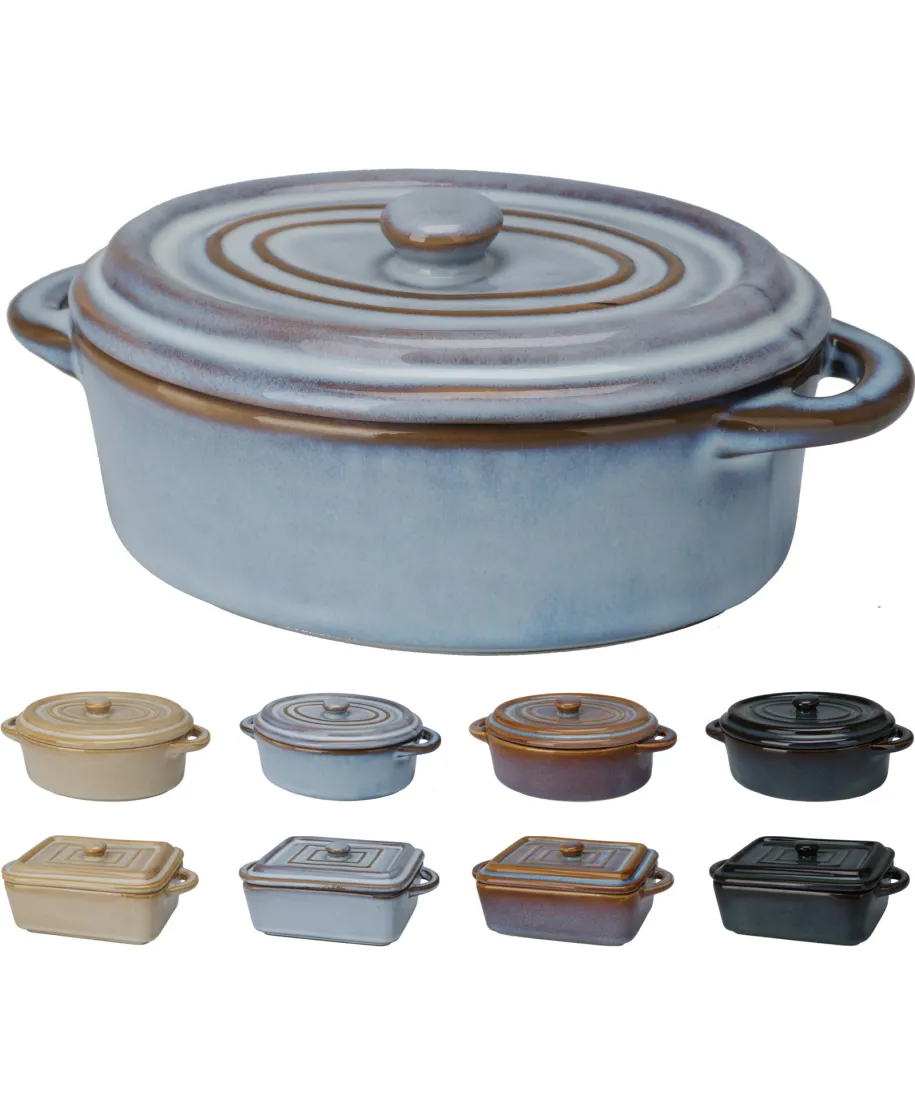 NACZYNIE Z POKRYWKĄ DO ZAPIEKANIA 8 WZORÓW