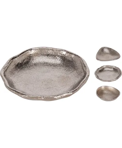 MISKA SREBRNA 9X9X2CM 3 RODZAJE