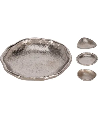 MISKA SREBRNA 9X9X2CM 3 RODZAJE