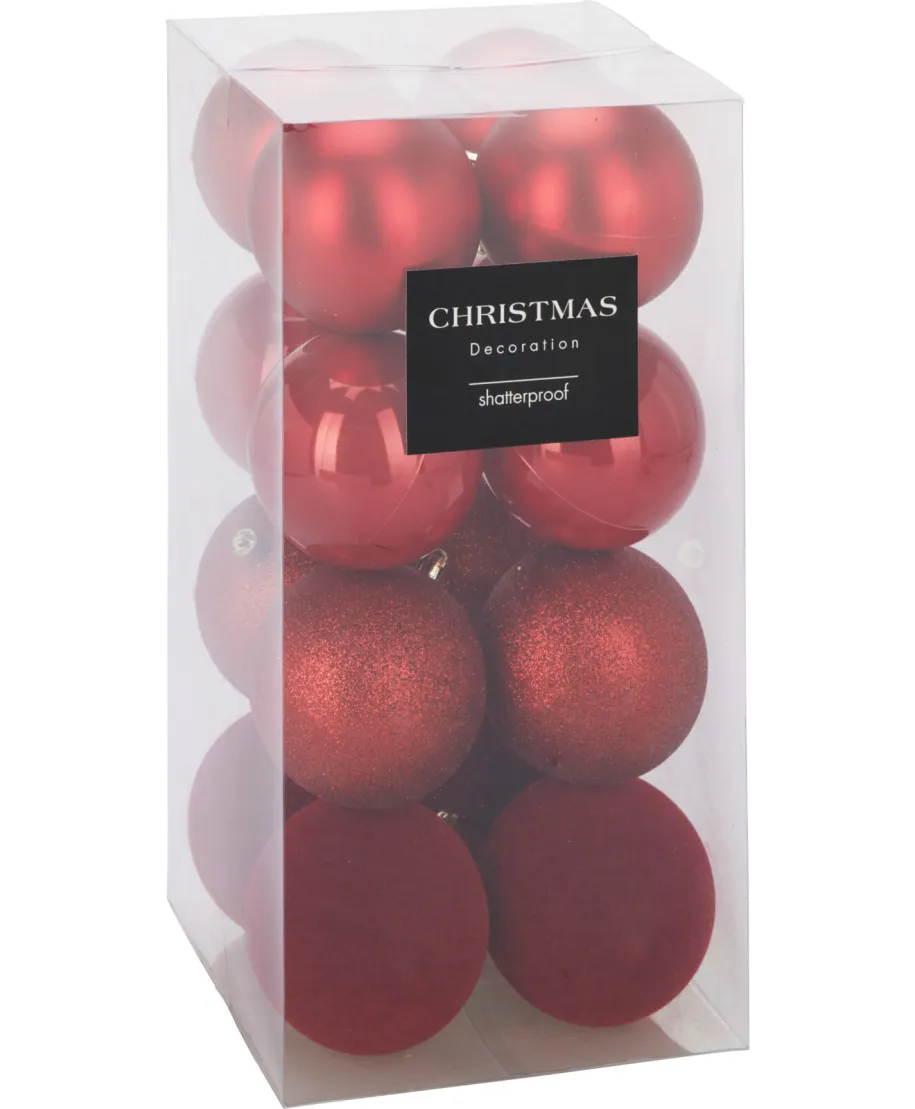 KOMPLET 16 BOMBEK 16CM CZERWONE