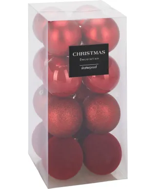 KOMPLET 16 BOMBEK 16CM CZERWONE