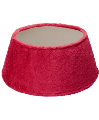 OSŁONA CHOINKOWA 55CM FUTRO SZTUCZNE CZERWONA