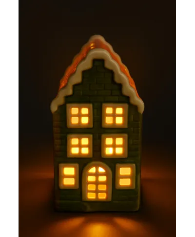 HYTTE Domek ceramiczny LED 5,6x5,2x11cm