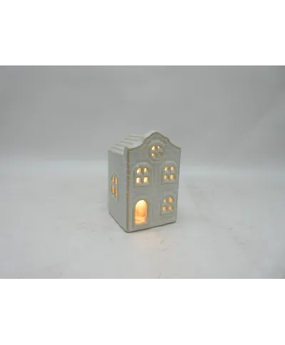 HYTTE Domek ceramiczny LED 5,7x5,7x8,7cm