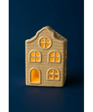 HYTTE Domek ceramiczny LED 5,7x5,7x8,7cm