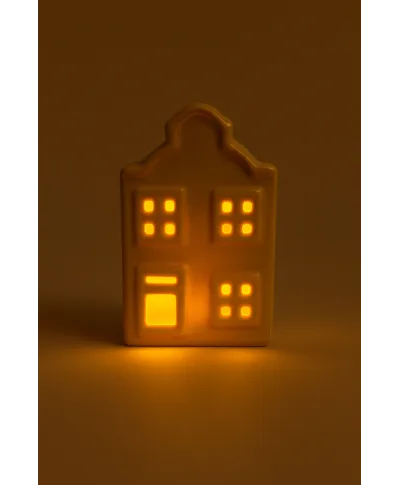 HYTTE Domek ceramiczny LED 5,7x5,5x8,6cm