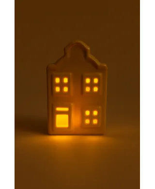 HYTTE Domek ceramiczny LED 5,7x5,5x8,6cm