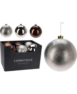 BOMBKA ŚWIĄTECZNA 14CM BURSZTYNOWA 3 RODZAJE