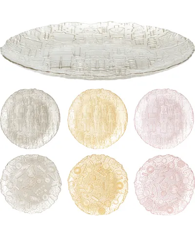 Talerz szklany o średnicy 32CM 6 RODZAJI