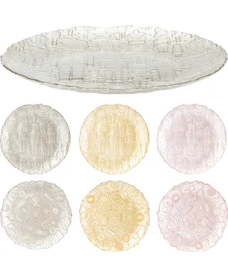 Talerz szklany o średnicy 32CM 6 RODZAJI