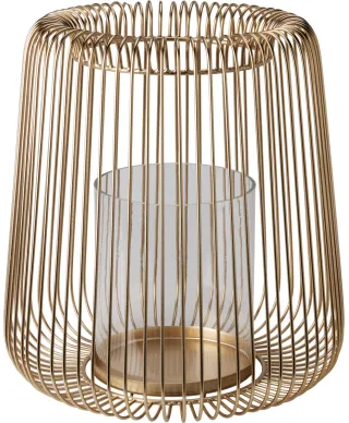 LATARNIA 27X28CM ZŁOTA